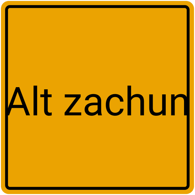 Meldebestätigung Alt Zachun